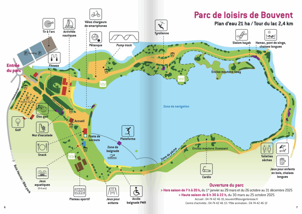 plan du parc de couvent