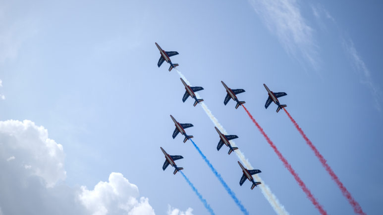 meeting aerien de roan et photo de la patrouille de France