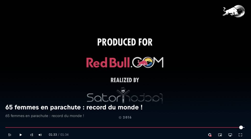 record en parachute: 65 femmes en formation, video redoul
