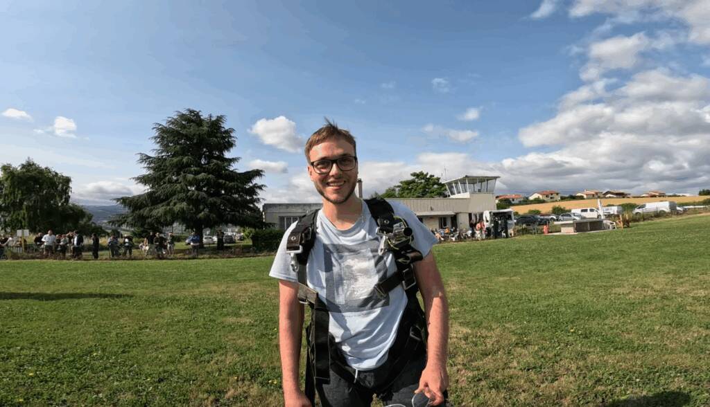 un saut fort en émotions pour le futur marié